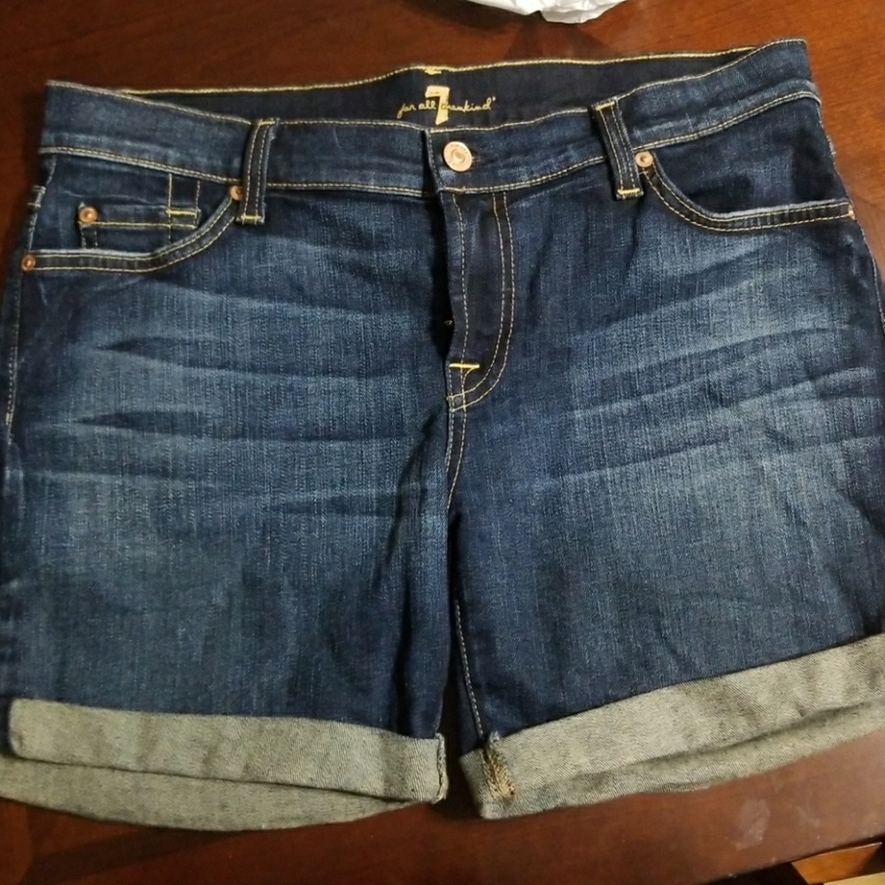 7 for all mankind jean shorts